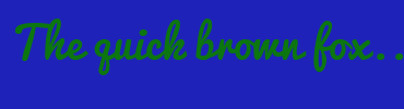 Image with Font Color 0C7610 and Background Color 1E22B9